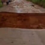 Chuvas fortes abrem cratera e deixam estrada do Rio Preto intrafegável em Marabá